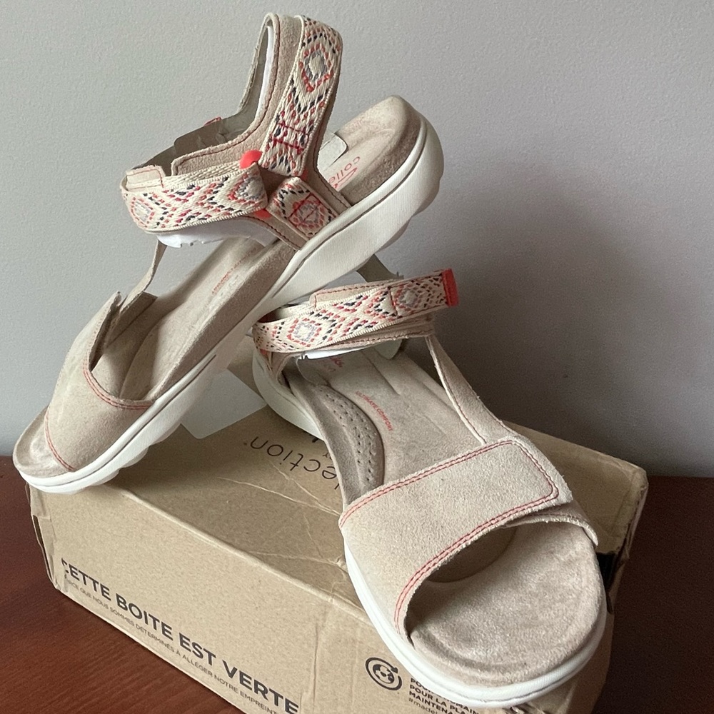 New Clarks Ultimate Support Sandals Sz 9 W